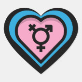 Sticker Hart van Trans Pride (Voorkant)