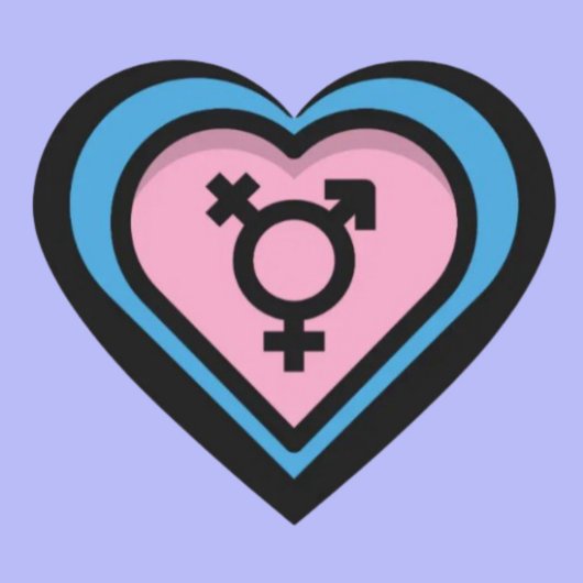 Sticker Hart van Trans Pride