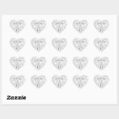 Sticker Hart Zilver Wit Hoge Hak Slaapkamerschoene (Vel)