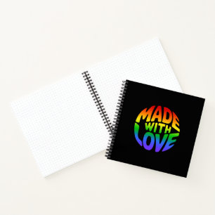 Sticker Hartvorm - MADE WITH LOVE 3 Notitieboek