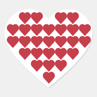 Sticker hartvorm Valentijnsdag