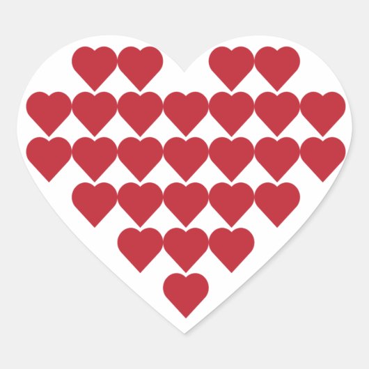 Sticker hartvorm Valentijnsdag (Voorkant)