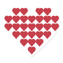 Sticker hartvorm Valentijnsdag