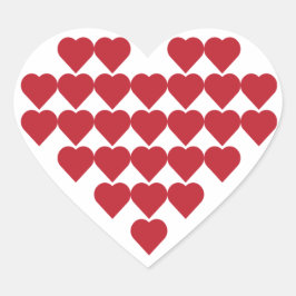 Sticker hartvorm Valentijnsdag