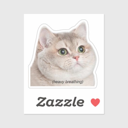 Sticker Heavy Breathing Cat Meme (Vel)
