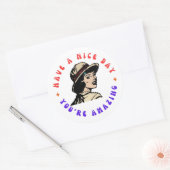 Sticker heb een leuke dag met meisje (Envelop)