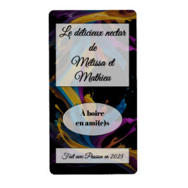 Sticker heeft een fles wijn