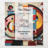 Sticker heeft een fles wijn (Enkel label)