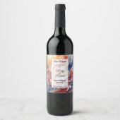 Sticker heeft een fles wijn (Voorkant)