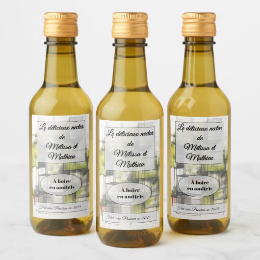 Sticker heeft een fles wijn (Flessen)