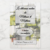 Sticker heeft een fles wijn (Enkel label)