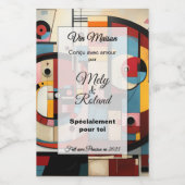 Sticker heeft een fles wijn (Enkel label)