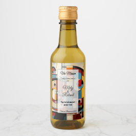 Sticker heeft een fles wijn