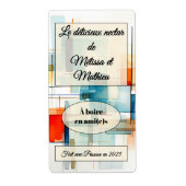 Sticker heeft een fles wijn (Voorkant)