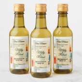 Sticker heeft een fles wijn (Flessen)