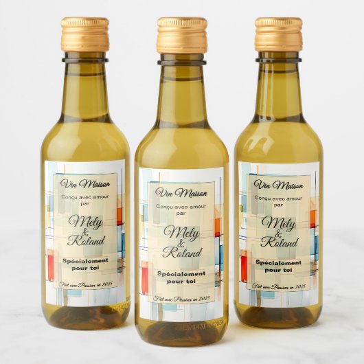 Sticker heeft een fles wijn (Flessen)