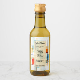 Sticker heeft een fles wijn