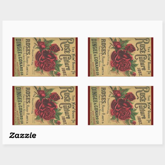 Sticker  Heirloom Rozen 1887 Roos Cultuur (Vel)