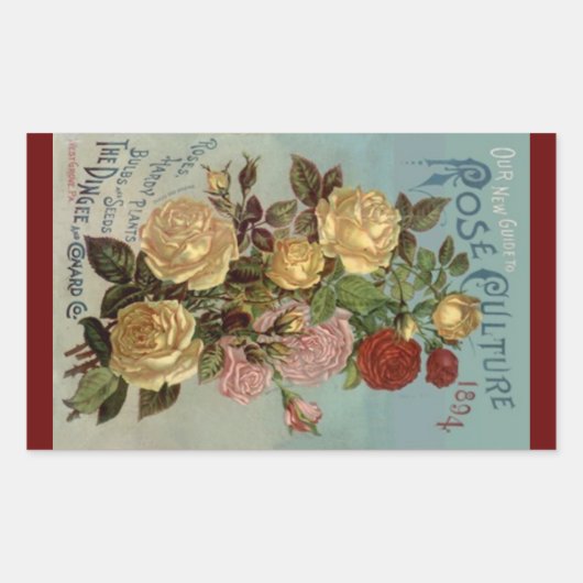 Sticker  Heirloom Rozen 1894 Roos Cultuur (Voorkant)