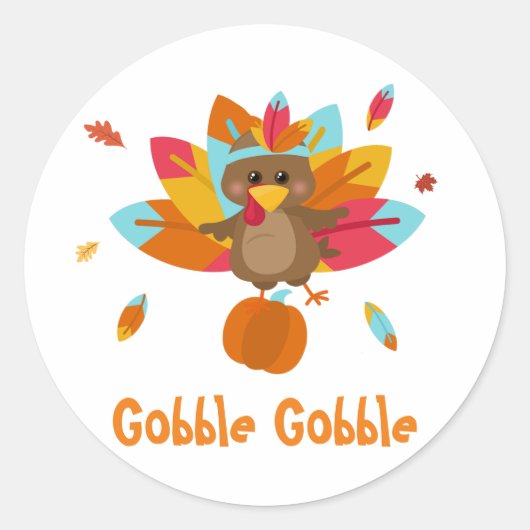 Sticker Herfst Turkije sticker (Voorkant)