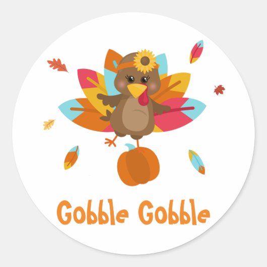 Sticker Herfst Turkije sticker (Voorkant)