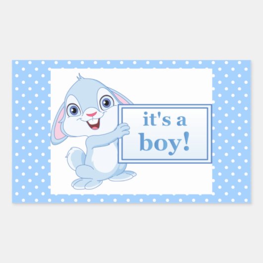 Sticker/Het is een jongen Rechthoekige Sticker (Voorkant)