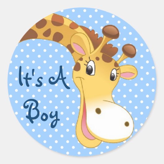 Sticker/Het is een jongen Ronde Sticker (Voorkant)