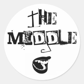 STICKER! Het midden Ronde Sticker