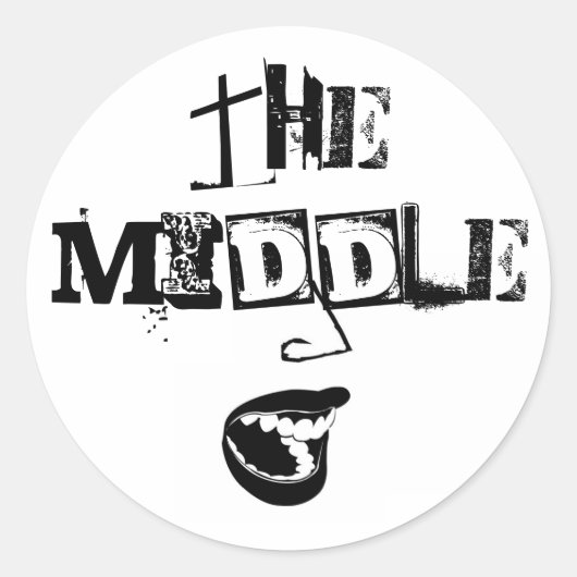 STICKER! Het midden Ronde Sticker (Voorkant)