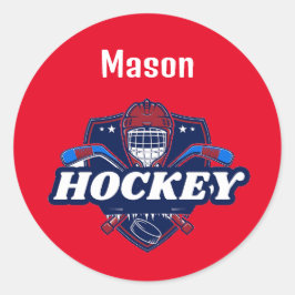 Sticker Hockey Gear - Gepersonaliseerd - Naam toev