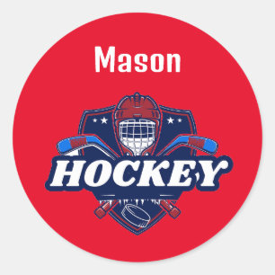 Sticker Hockey Gear - Gepersonaliseerd - Naam toev