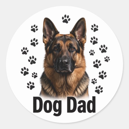 Sticker Hond Papa (Voorkant)