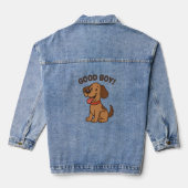 Sticker Hond 🐶 | Schattigee Cartoon Pup met leuke Denim Jacket (Achterkant)
