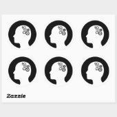 Sticker | Honden die in de hersenen werken (Vel)