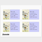 Sticker Honey Bees Morning Glory Flowers (Vel)