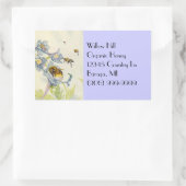 Sticker Honey Bees Morning Glory Flowers (Tas)