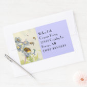Sticker Honey Bees Morning Glory Flowers (Envelop)