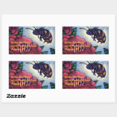 Sticker Honing Bijen Bezoekt Bloemen Imker Product (Vel)