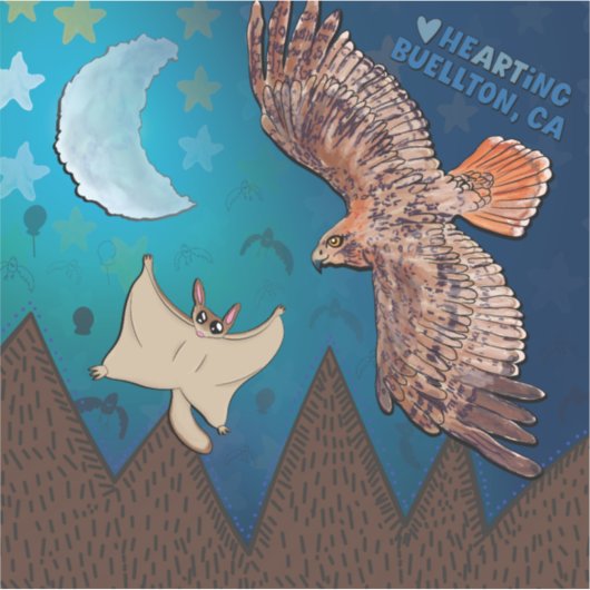 Sticker - hoog vliegen (Voorkant)