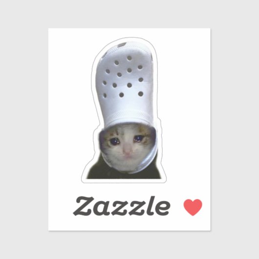 Sticker Huilen Cat Croc Pet Meme (Vel)