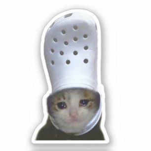 Sticker Huilen Cat Croc Pet Meme