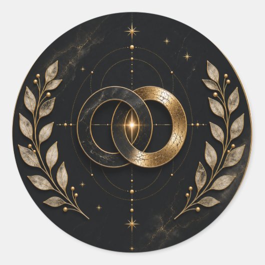 Sticker Huwelijk Sacred Wholeness Midnight Editie (Voorkant)