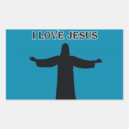 Sticker  i love jesus (Voorkant)
