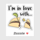 Sticker I love tacos al pastor (Vel)