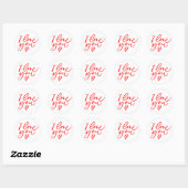 Sticker I love you in red (Vel)