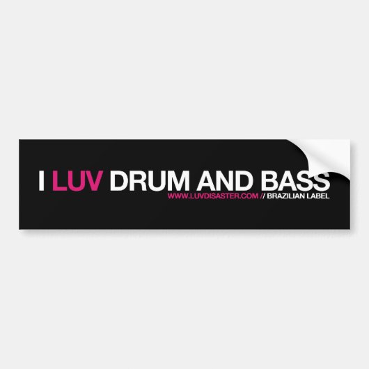 Sticker I LUV DNB (Voorkant)