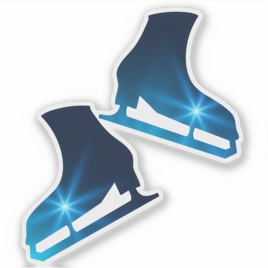 Sticker Ice schaatsen Paar Figuur Blue Star (Voorkant)