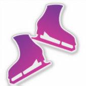 Sticker Ice schaatsen Paar kunstschaatsen paarse r (Voorkant)