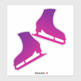 Sticker Ice schaatsen Paar kunstschaatsen paarse r