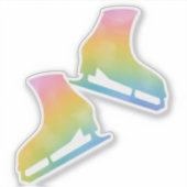 Sticker ijspaar schaatsen paar kunstschaatsen rege (Voorkant)